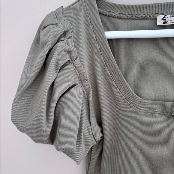 NWOT FP intimately | downtime bodysuit In sage - Picture 5 of 11